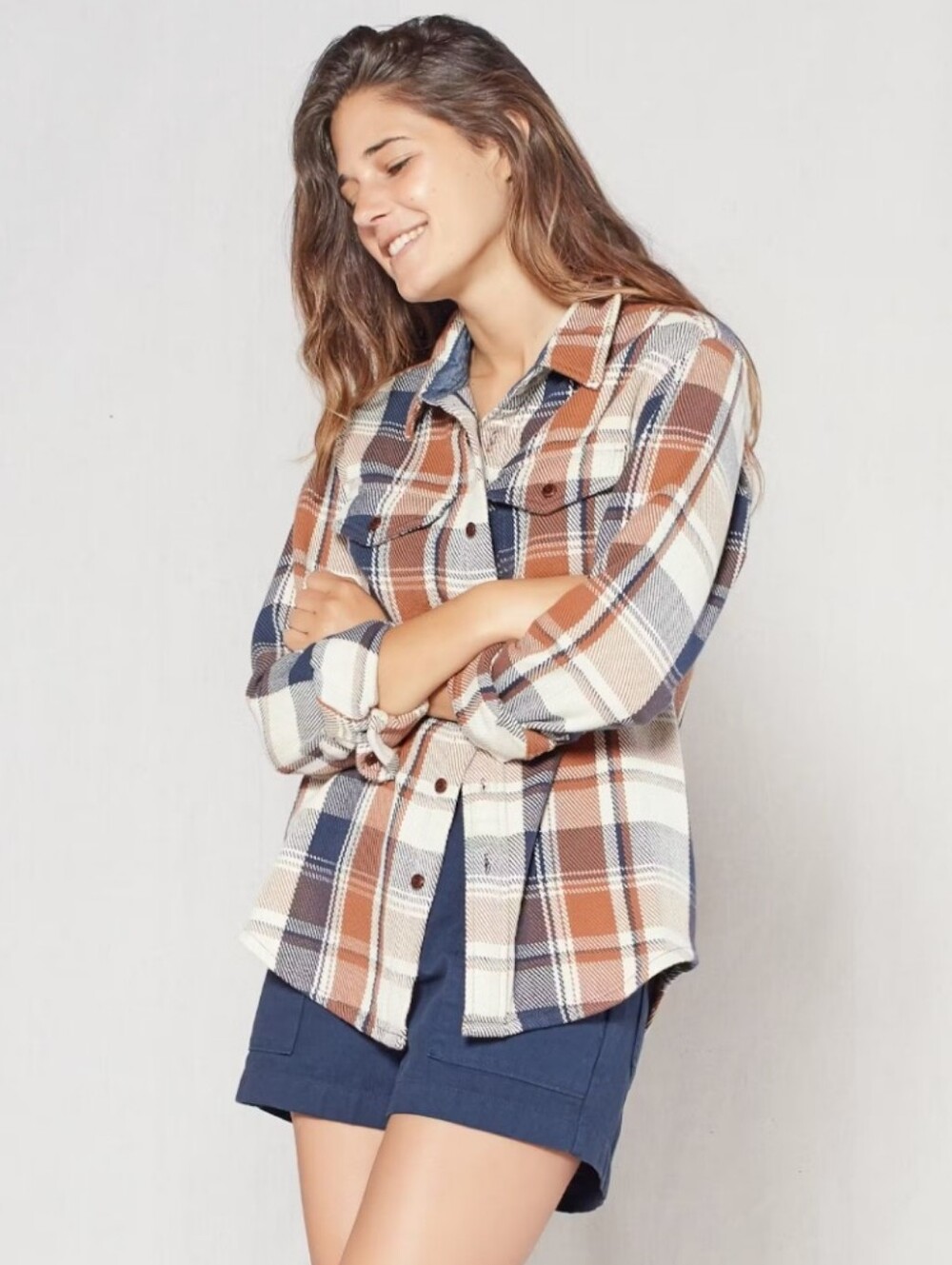 Outerknown W's Blanket Shirt Organic Cotton Juneau Plaid